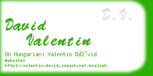 david valentin business card